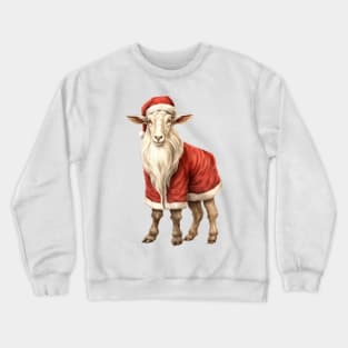 Vintage Christmas Goat Crewneck Sweatshirt